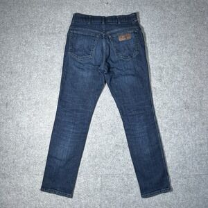 Wrangler Denim Jeans Mens Size 29x32(28x30) Dark Blue Washed Retro Texas Slim